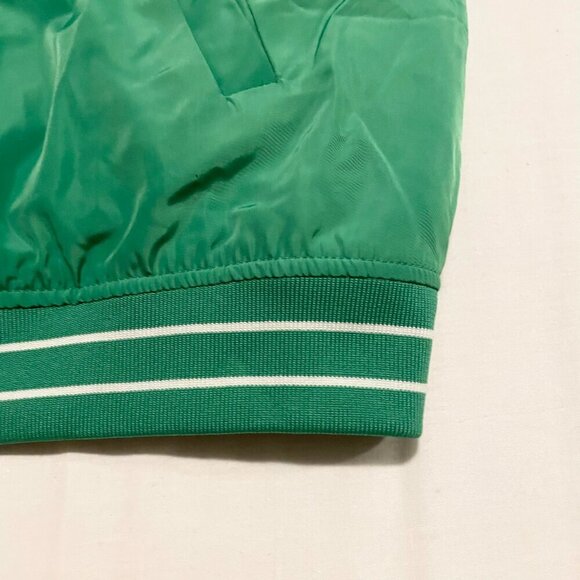 H&M Divided College Varsity Jacket Green White Sunset Valley Mustang Mens XS - Picture 7 of 16